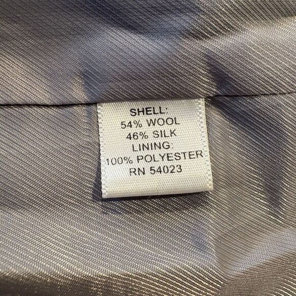 Banana Republic Gray Pinstriped Silk Wool Pencil Skirt Career Womens 4 (1785) - Picture 4 of 5
